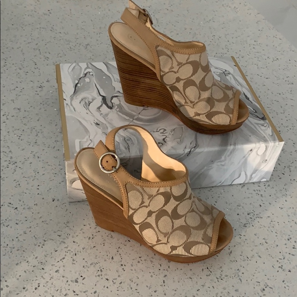 Coach wedges heels sandals